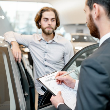 Filling car rental documents